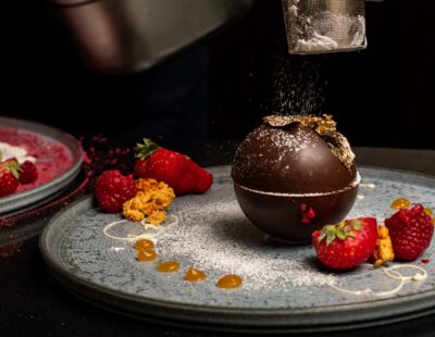 INDUS chocolate bomb dessert