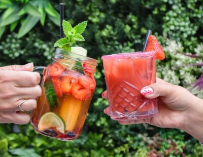 People Cheering with Cocktails