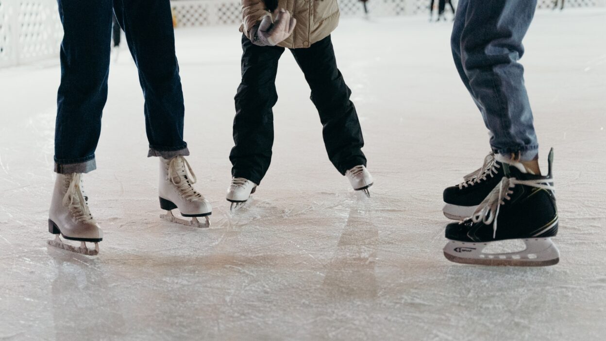 family ice skating in Birmingham